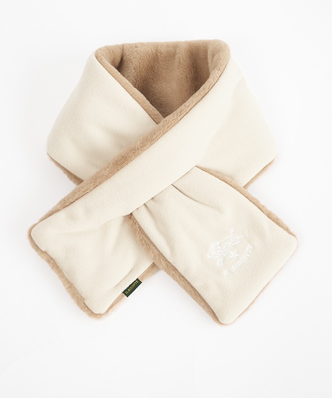 イルビゾンテ　マフラー IL BISONTE イルビゾンテ フリースマフラー 配色マフラー