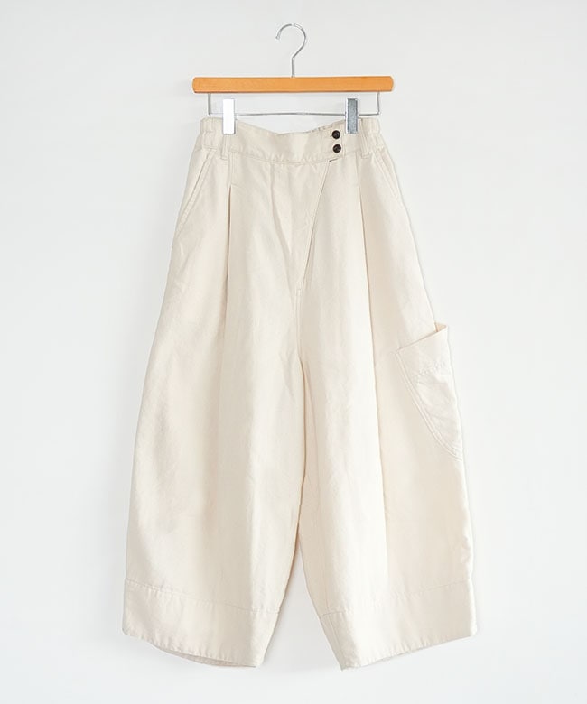 TB25431]tumugu(ツムグ) ソフトライト帆布パンツ レディース ボトムス