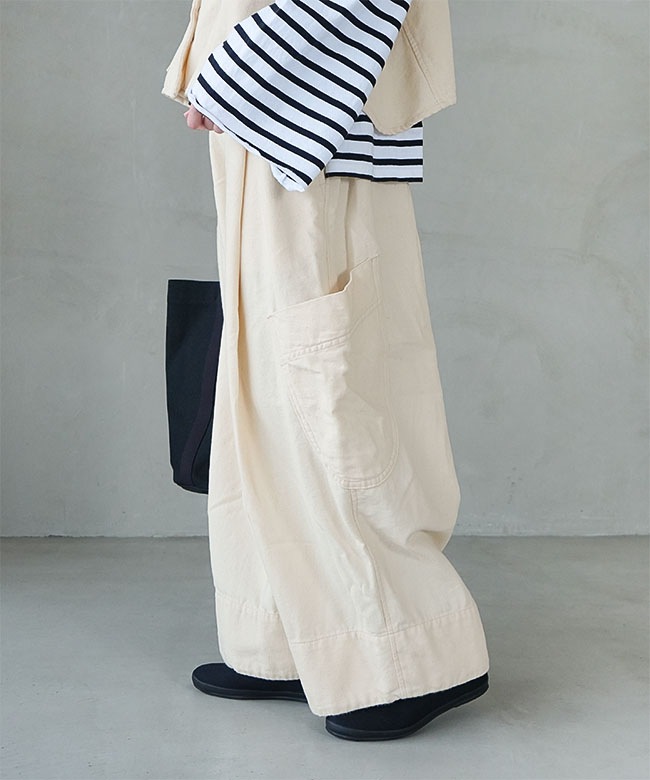 TB25431]tumugu(ツムグ) ソフトライト帆布パンツ レディース ボトムス