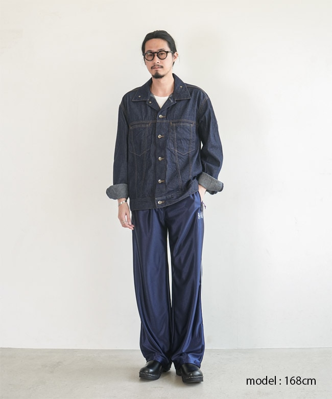 Needles ストライプパンツ S ネイビー NEEDLES〉 Track Pant - Tricot Sateen Color / Navy ¥26,400- 通信