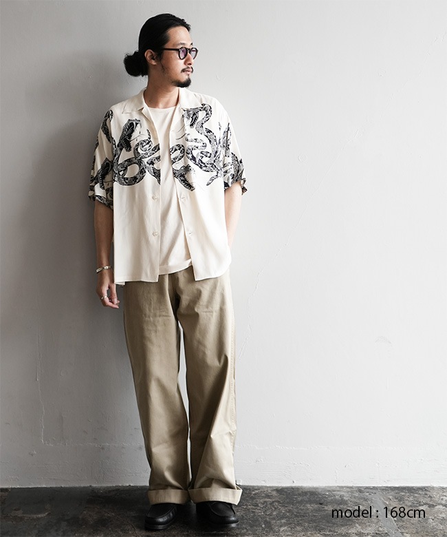 GL42426]gold(ゴールド) SELVEDGE WEAPON WIDE TROUSERS