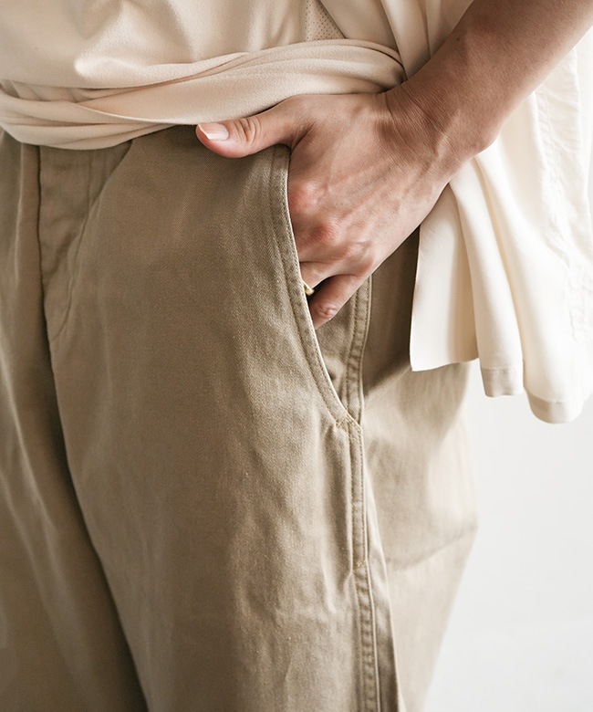 GL42426]gold(ゴールド) SELVEDGE WEAPON WIDE TROUSERS セルビッジ