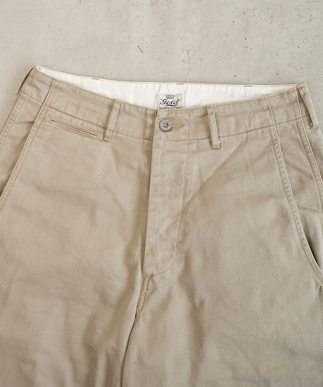 GL42426]gold(ゴールド) SELVEDGE WEAPON WIDE TROUSERS セルビッジ