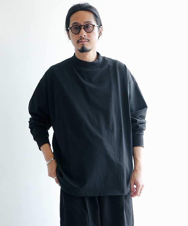 alvana アルヴァナ メンズ Tシャツ 空紡SWEAT TEE SHIRTS ブラック ACS-C015 トップス シンプル 定番 ベーシック ロンT 長袖 alvana（アルヴァナ）B.D SWEAT TEE SHIRT（スウェットTシャツ）\u201d空紡