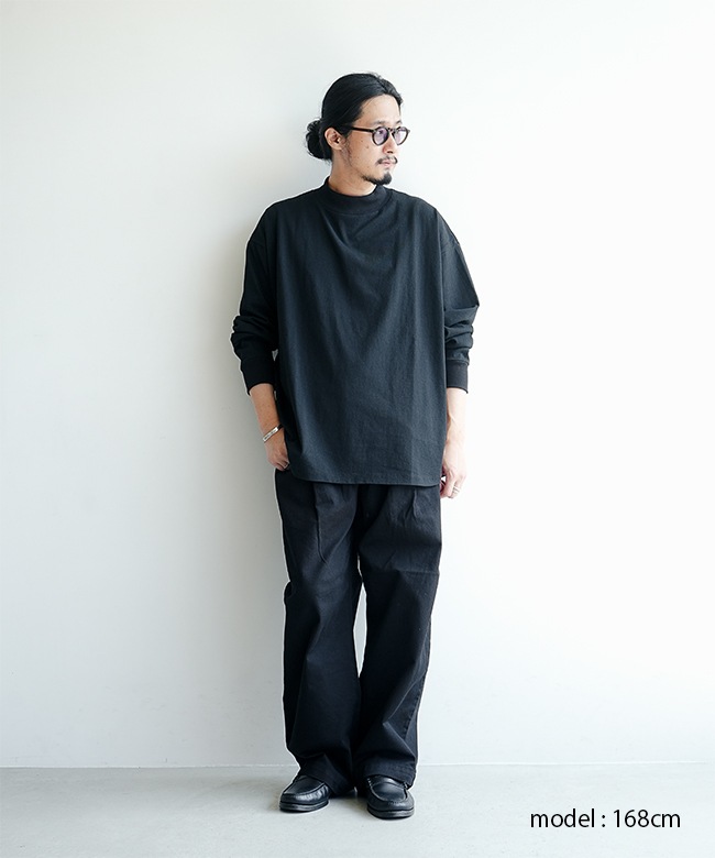 SALE 50%OFF】alvana(アルヴァナ) 空紡 MIDLE NECK ROUND L/S TEE