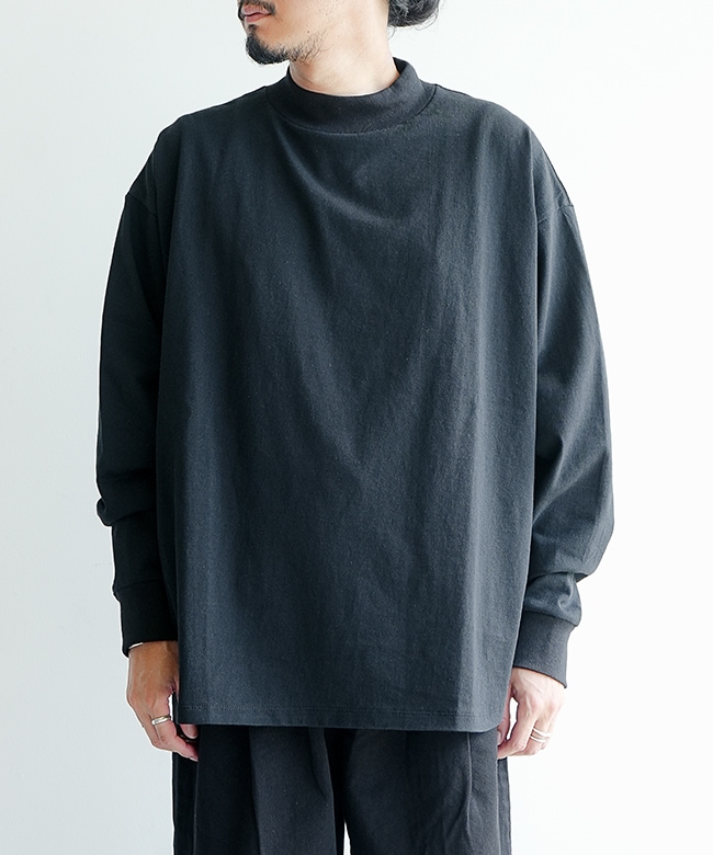 ALV-00137]alvana(アルヴァナ) 空紡 MIDLE NECK ROUND L/S TEE SHIRTS