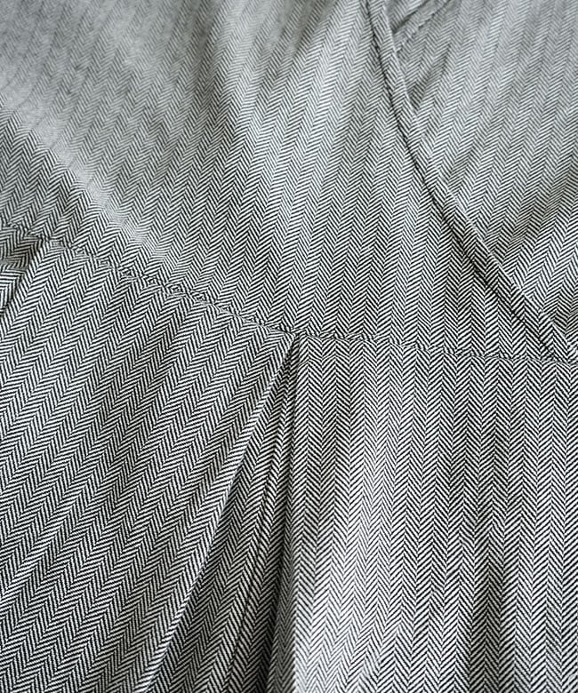 blue willow グレーオールインワン 01DFP14409]blue willow(ブルーウィロー) コットンリネン太番手