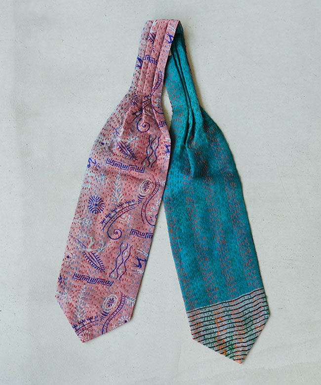 SALE 50%OFF】CHARCOAL(チャコール) BDV Silk Kantha Ascot アスコット