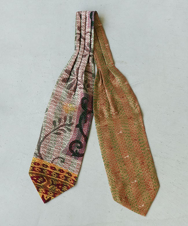 SALE 50%OFF】CHARCOAL(チャコール) BDV Silk Kantha Ascot アスコット