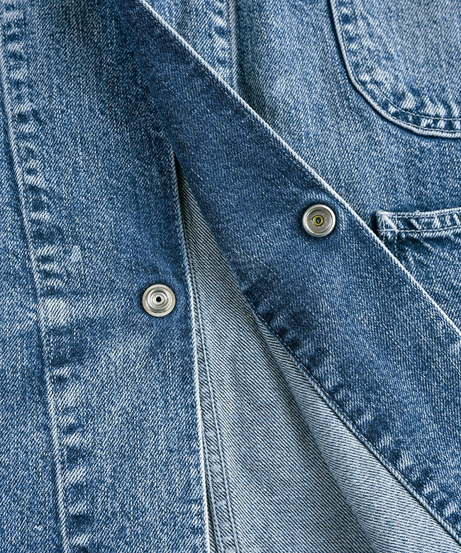 SALE 50%OFF】tsuzuli(ツヅリ) COVERALLS JACKET INDIGO DENIM(ACID