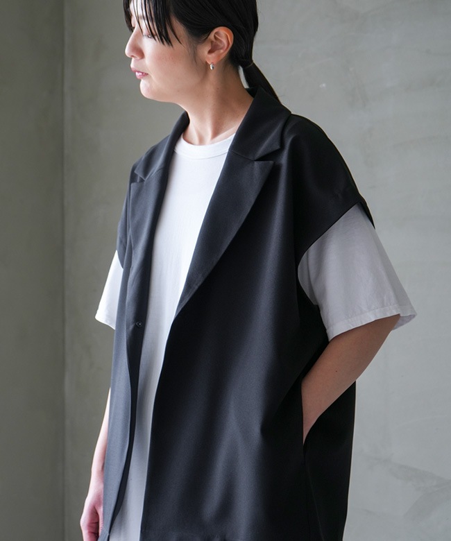 si-si-si comfort(スースースーコンフォート) COLLARED VEST カラード