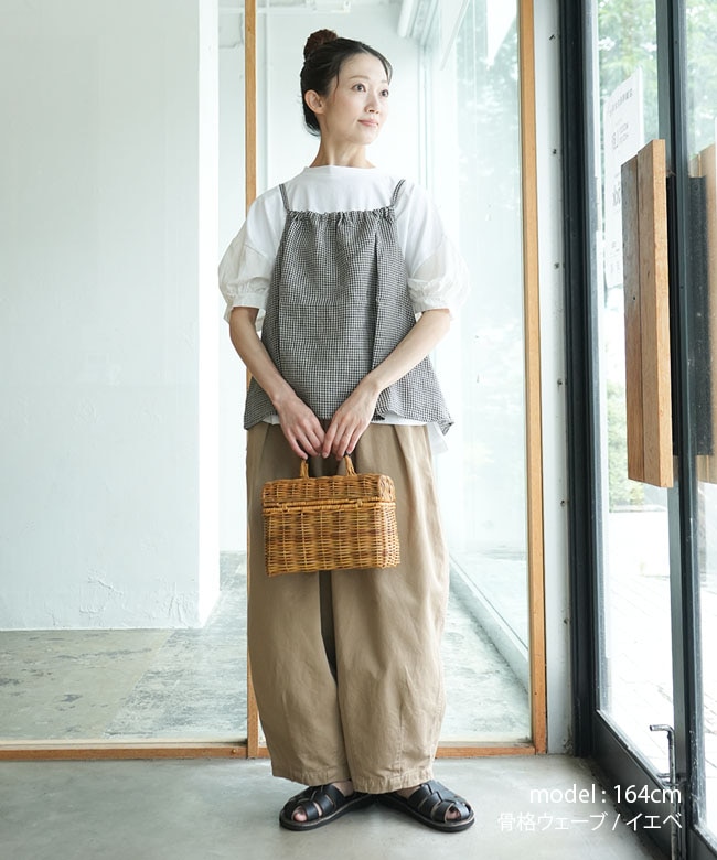 blue willow(ブルーウィロー) 別注カラーあり リネンキャミブラウス