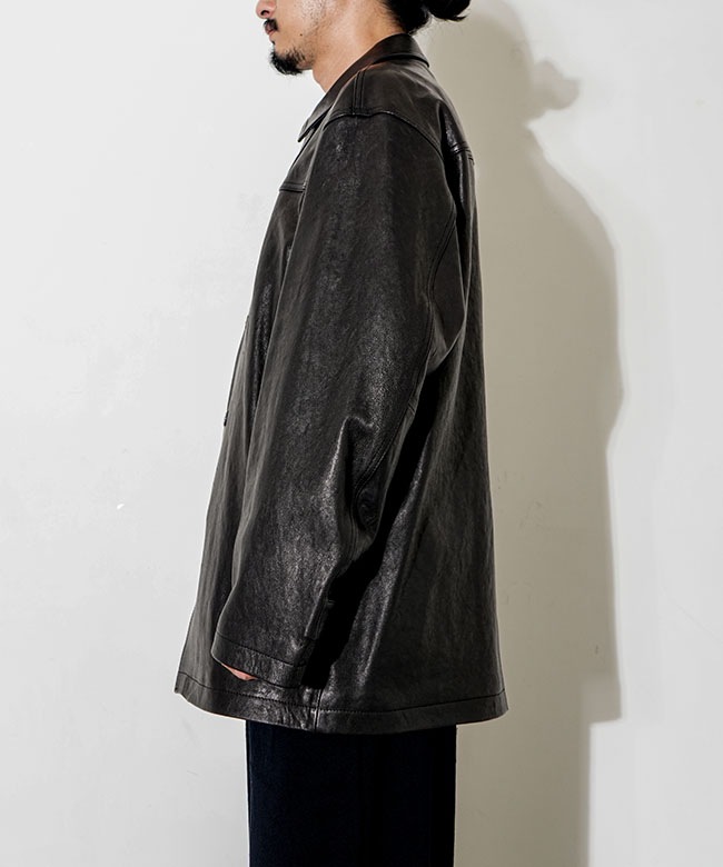ANOTHER OFFICE(アナザーオフィス) Leather Car Coat レザーカーコート