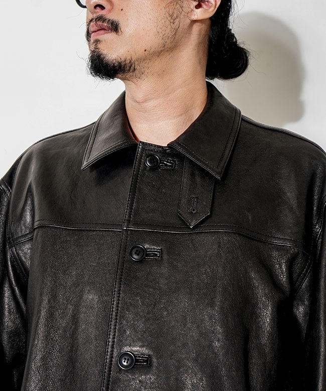 ANOTHER OFFICE(アナザーオフィス) Leather Car Coat レザーカーコート