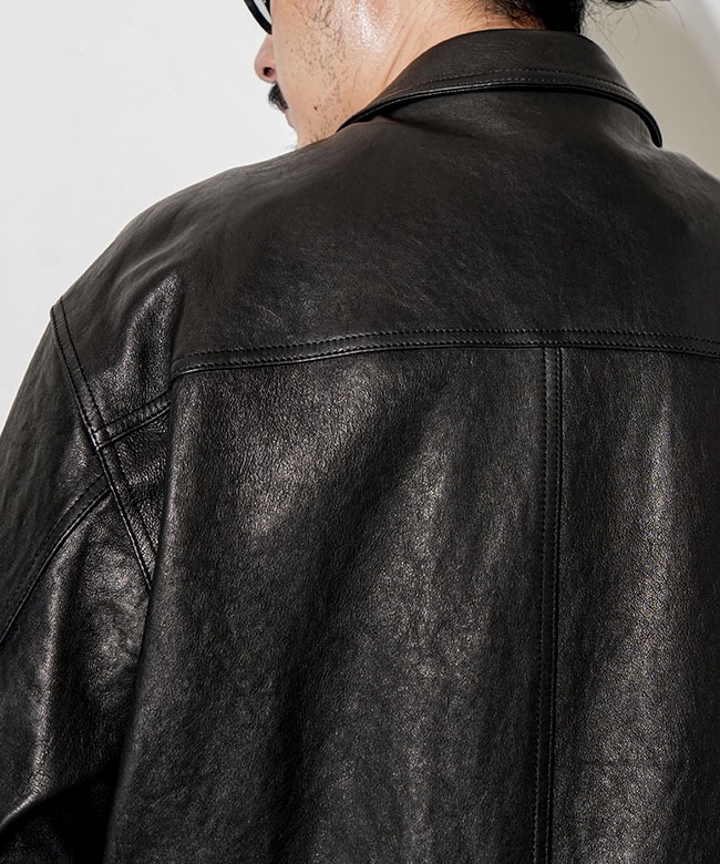 ANOTHER OFFICE(アナザーオフィス) Leather Car Coat レザーカーコート