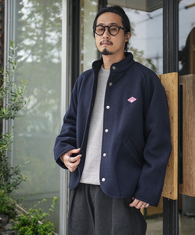 ◇[DT-A0715WLP]DANTON(ダントン) WOOL LIGHT PILE STAND COLLAR