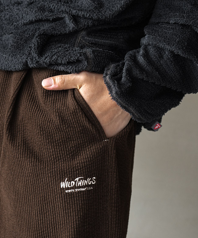 WT25165SK]WILD THINGS(ワイルドシングス) CORDUROY LAX PANTS