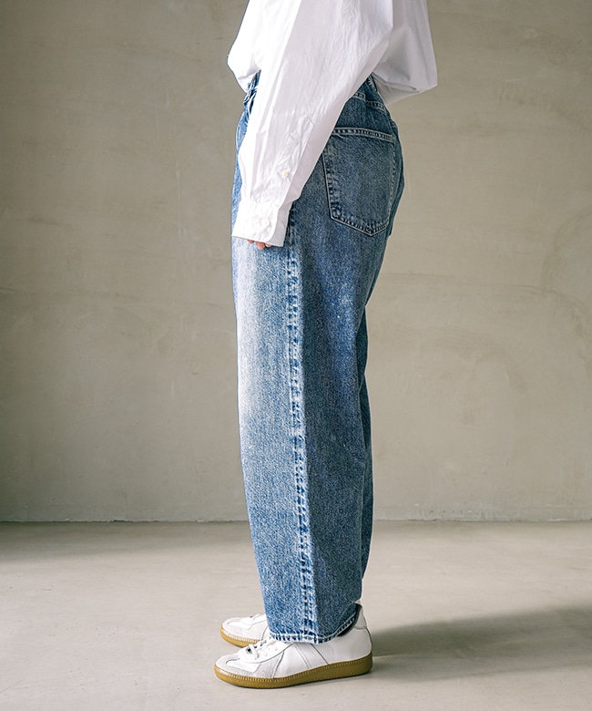D12500]tsuzuli(ツヅリ) EZ 5P PANTS INDIGO DENIM (ACID WASH) パンツ
