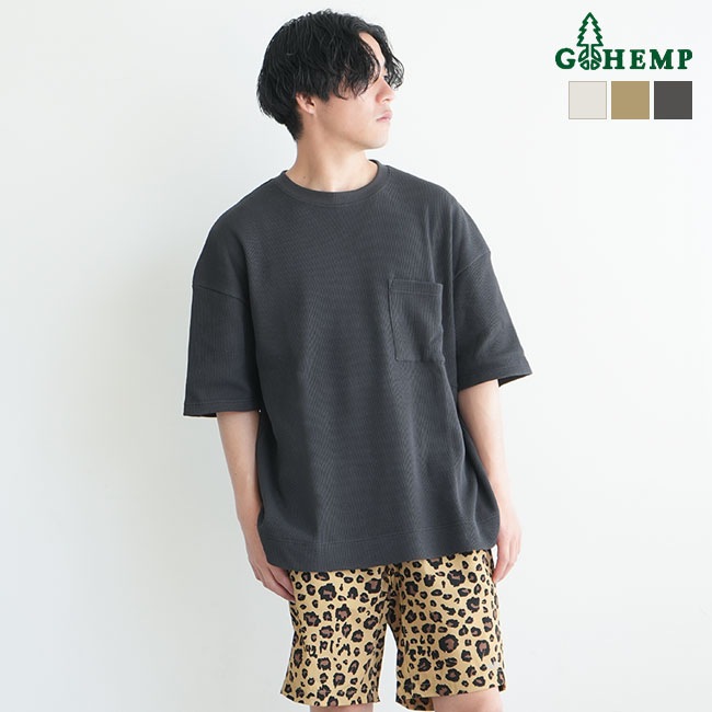 ヘムヘンヴ SALE 50%OFF】[GHC4479MWF]GO HEMP(ゴーヘンプ)WIDE SLIT TEE