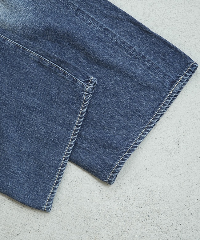gold(ゴールド)RECYCLED WASTE SUVIN COTTON YARN 11.5oz. DENIM