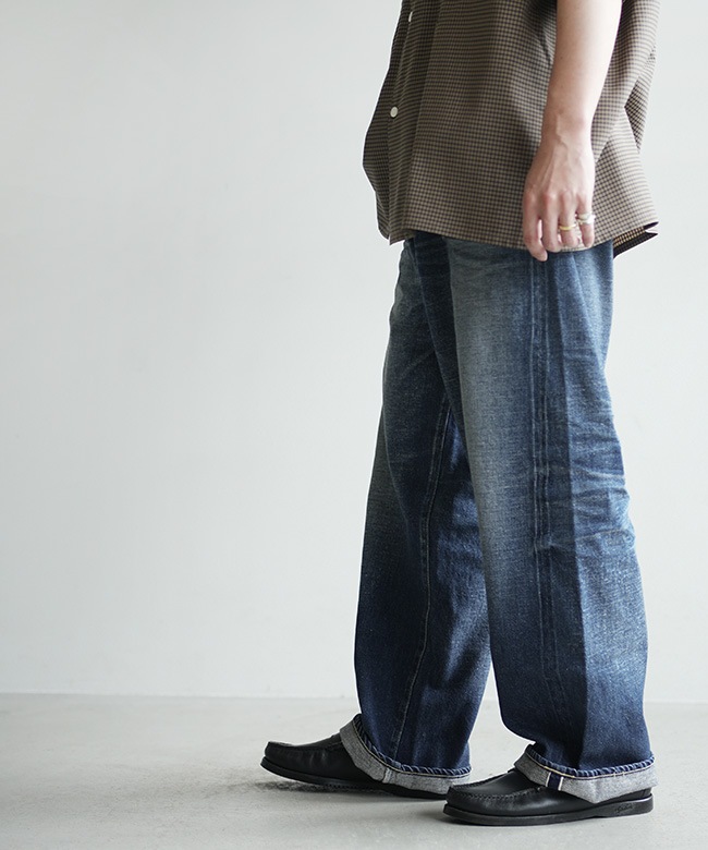 gold(ゴールド)RECYCLED WASTE SUVIN COTTON YARN 11.5oz. DENIM