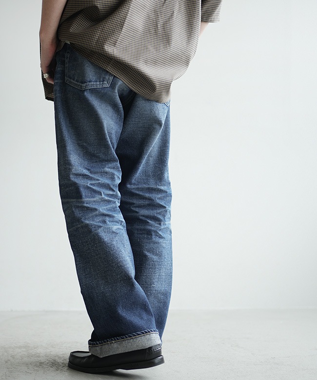 パンツ GOLD RECYCLED WASTE SUVIN COTTON YARN gold(ゴールド)RECYCLED WASTE SUVIN COTTON YARN 11.5oz. DENIM