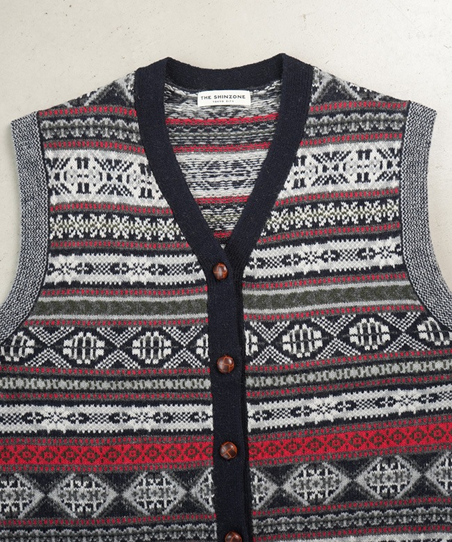 THE SHINZONE(ザ シンゾーン) FAIR ISLE VEST フェアアイルベスト