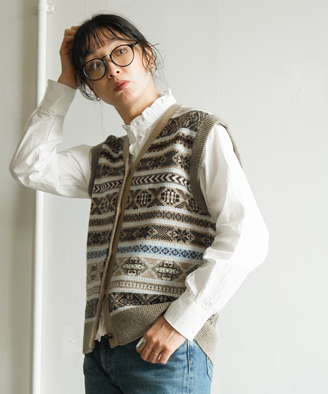 THE SHINZONE(ザ シンゾーン) FAIR ISLE VEST フェアアイルベスト
