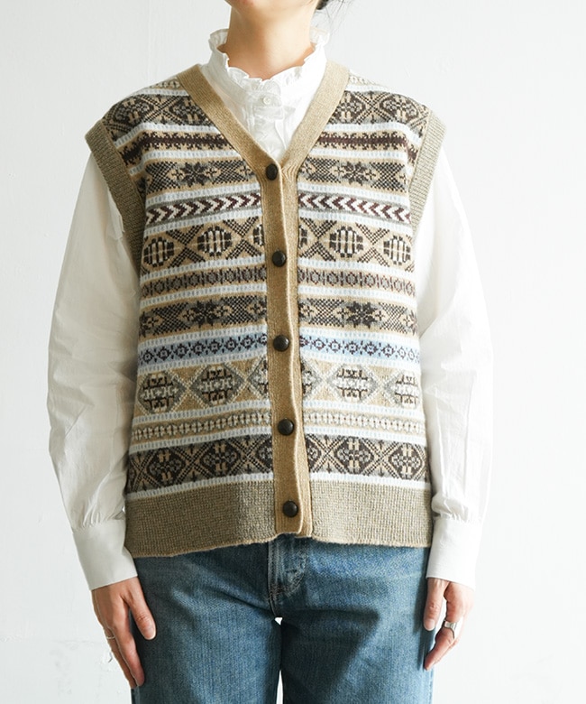 THE SHINZONE(ザ シンゾーン) FAIR ISLE VEST フェアアイルベスト