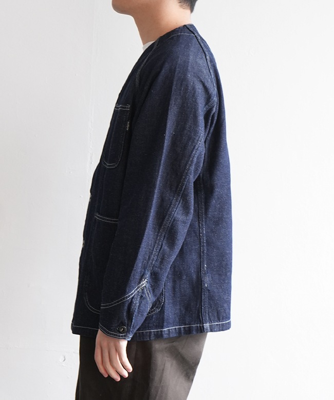 GHJ6175THO]GOHEMP(ゴーヘンプ) NO COLLAR COVERALL ノーカラー