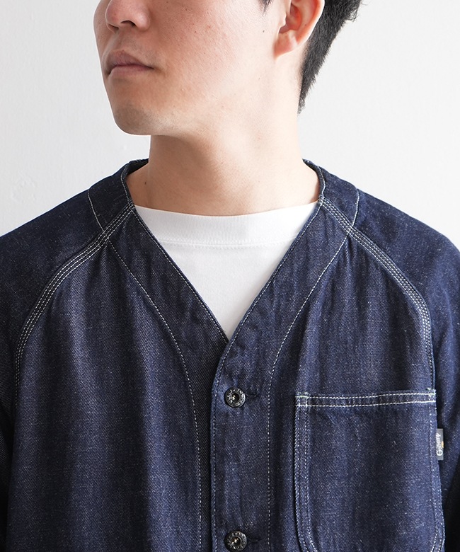GHJ6175THO]GOHEMP(ゴーヘンプ) NO COLLAR COVERALL ノーカラー