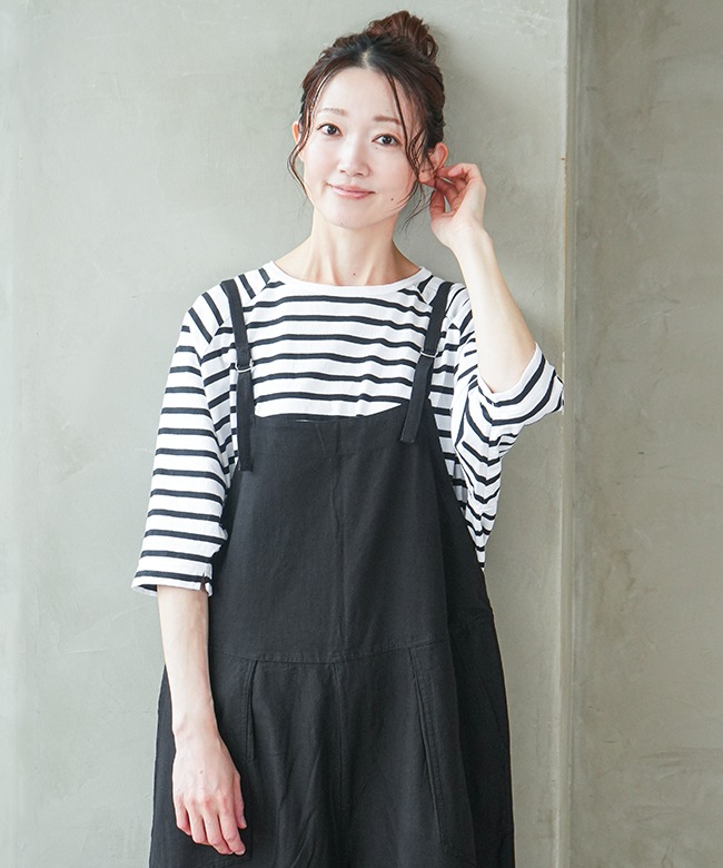 FRAMeWORK♡綿麻サロペット 夏　大人カジュアル　コットンリネン FRAMeWORK♡綿麻サロペット 夏 大人カジュアル コットンリネン