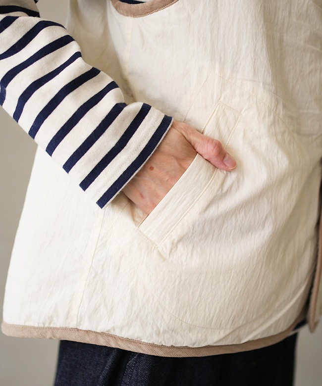 7254V-001]NATURAL LAUNDRY(ナチュラルランドリー)ボアリバーシブル