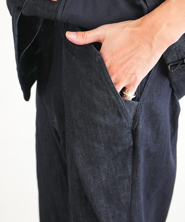 パンツ Foundour 26SS BLACK DENIM TROUSERS BLACK DENIM TROUSERS（ブラックデニムトラウザーズ）｜FOUNDOUR