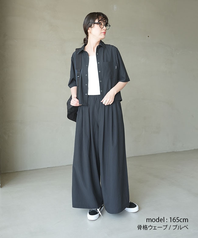 【試着のみ】サウザンドマイル　トップス フレアパンツ バッグセット 2点セット】THOUSAND MILE(サウザンドマイル) SHORT SLEEVE SHIRT