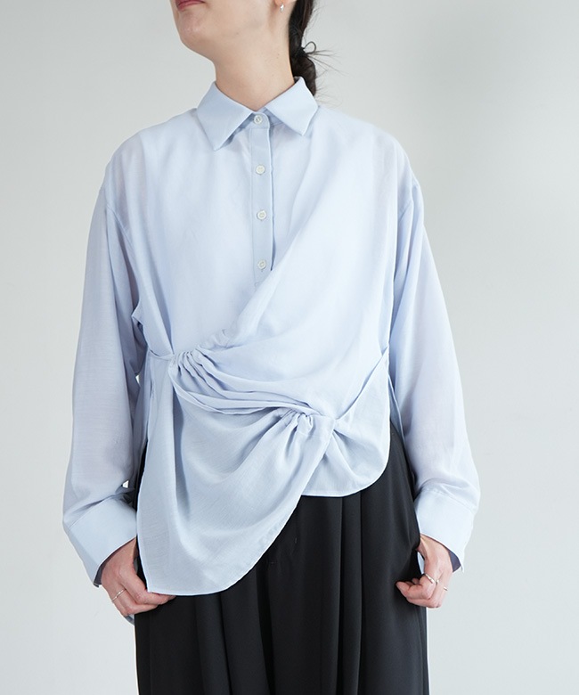 MIDIUMISOLID(ミディウミソリッド) drawstring shirt ドローストリング