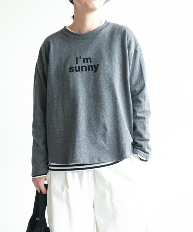 ◇SOLAMONAT(ソラモナ) 40/2度詰め天竺ボーダーL/S レディース