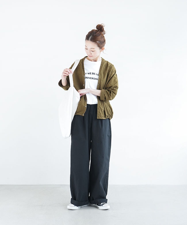 prit / プリット コットンラミーシーチング近江晒加工 裾ゴム