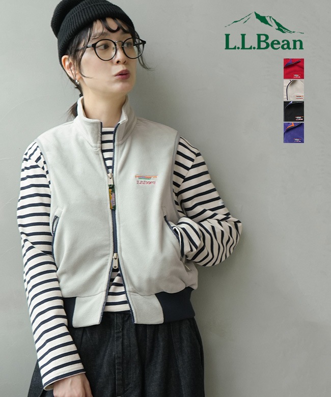 LLBean フリース ベスト クリーム色 L.L.Bean(エルエルビーン)Frankfort Fleece Vest フランクフォート