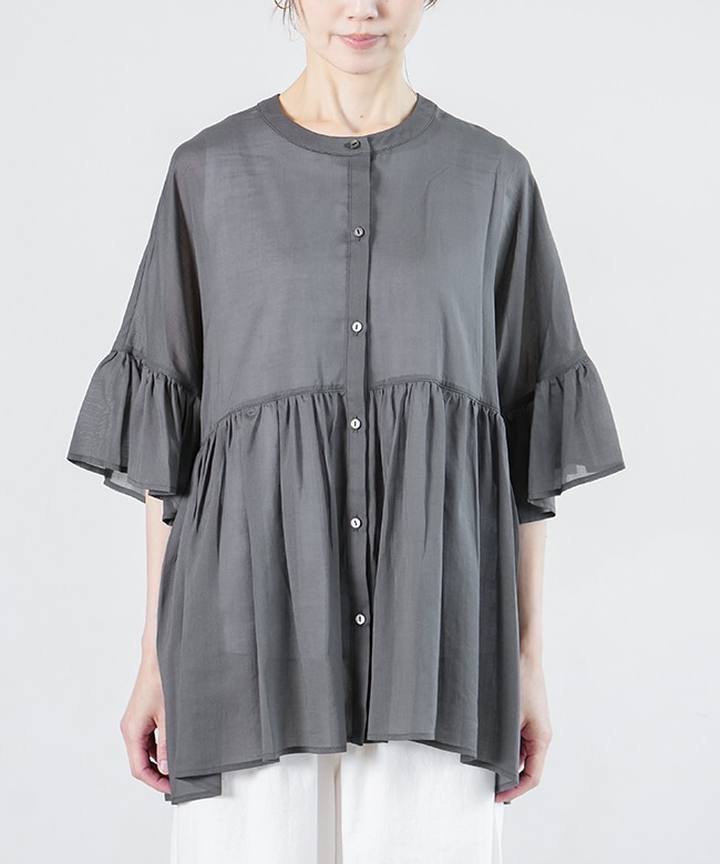 ヤマダヤ　resil ウエストギャザーブラウス　新品　お値下げしました SALE 30%OFF】[241151] ina(イナ) 袖/ウエスト ギャザー