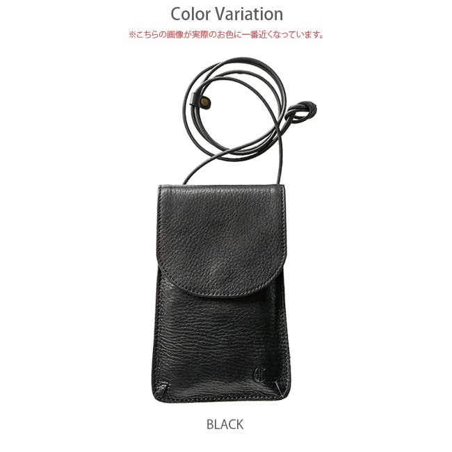 保存袋あり】CLEDRAN(クレドラン)別注 INDE S/PH HOLDER レザー
