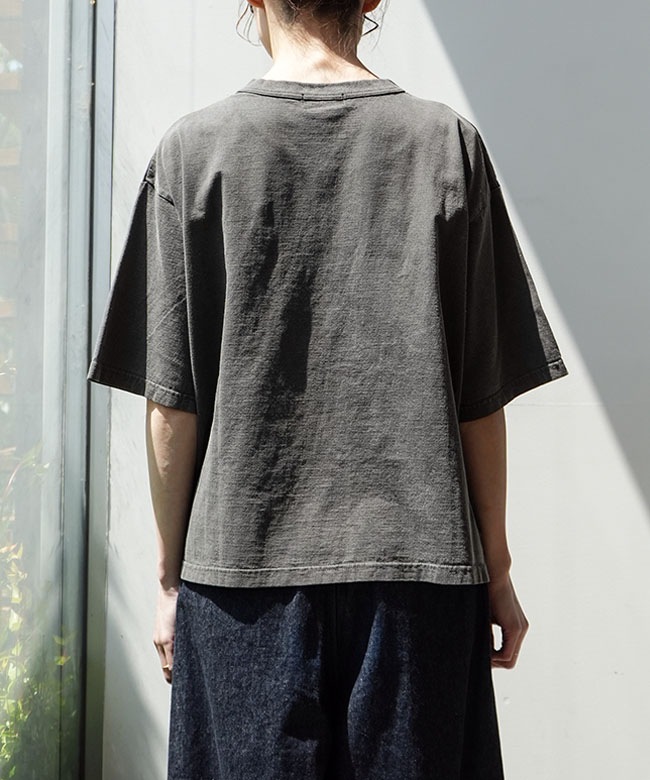 SOLAMONAT(ソラモナ) ピグメントTシャツ　グレー ◇[SMA-PIG-TSH]SOLAMONAT(ソラモナ) ピグメント加工ビッグ