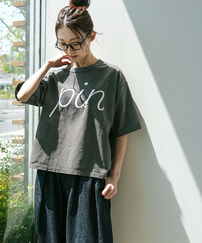 WOODY HOUSE Tシャツ ソラモナ ◇[sma-puf-rib-tbd]SOLAMONAT(ソラモナ) パフ天竺ボーダー 裾