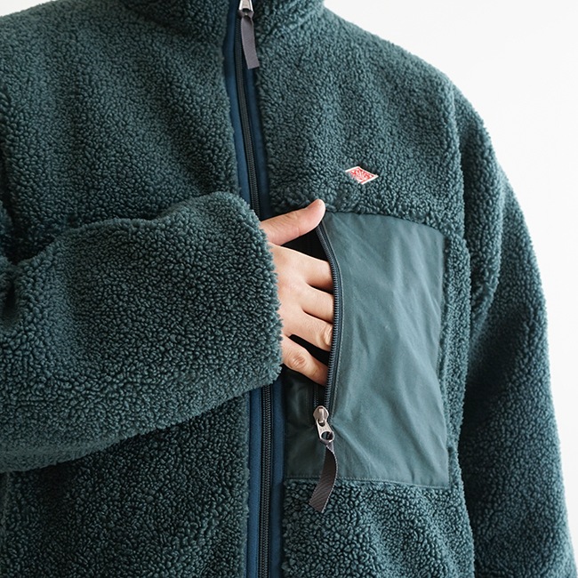 ◇[DT-A0195LBA]DANTON(ダントン)INSULATION STAND COLLAR BOA JACKET  