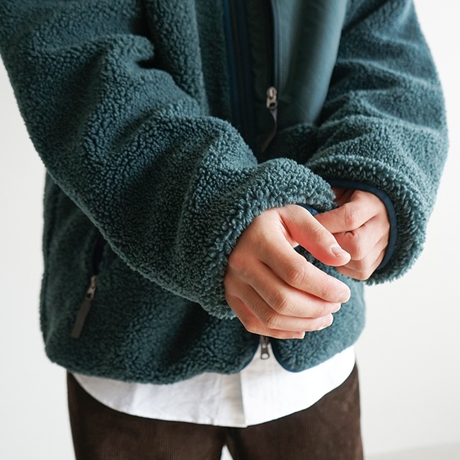 ◇[DT-A0195LBA]DANTON(ダントン)INSULATION STAND COLLAR BOA JACKET 