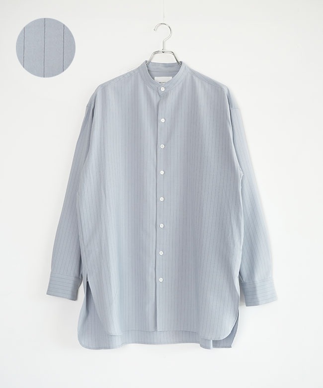 SALE 50%OFF】MIDIUMISOLID(ミディウミソリッド)band collar long shit