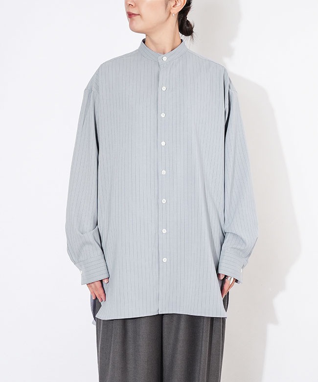 4-135227]MIDIUMISOLID(ミディウミソリッド)band collar long