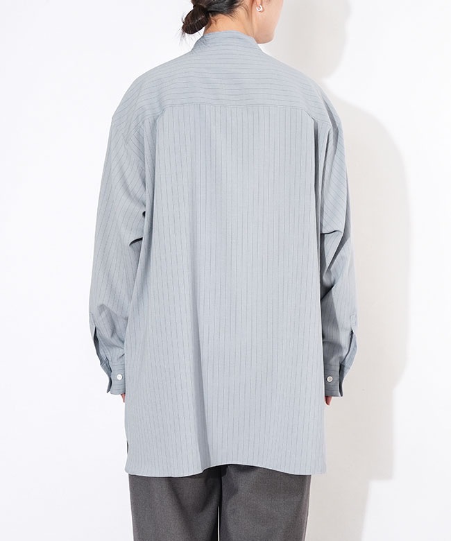 SALE 50%OFF】MIDIUMISOLID(ミディウミソリッド)band collar long shit