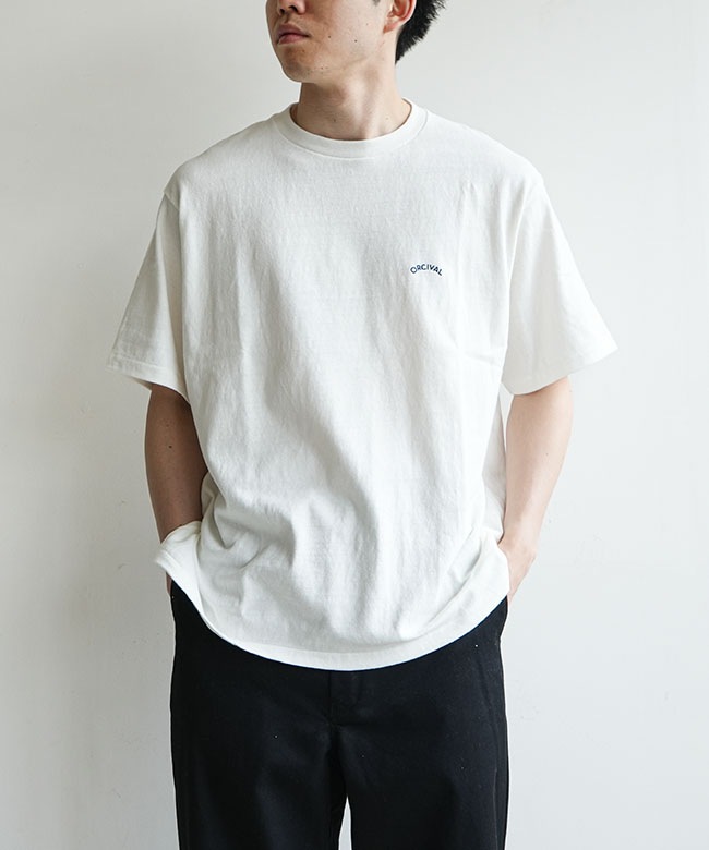 ORCIVAL(オーシバル/オーチバル) EMBROIDERY SHORT SLEEVE T-SHIRT T