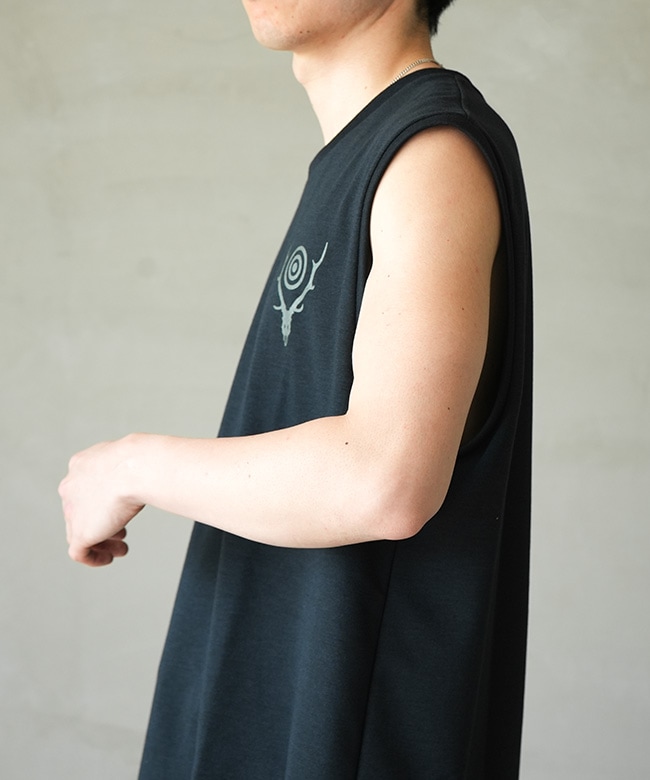 South2West8(サウスツーウエストエイト) Sleeveless Crew Neck Tee
